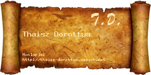 Thaisz Dorottya névjegykártya