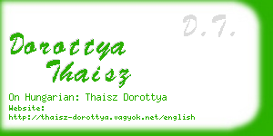 dorottya thaisz business card